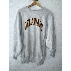Rare 80s‎ Vintage Delaware University Champion Reverse Weave Crewneck Size XL